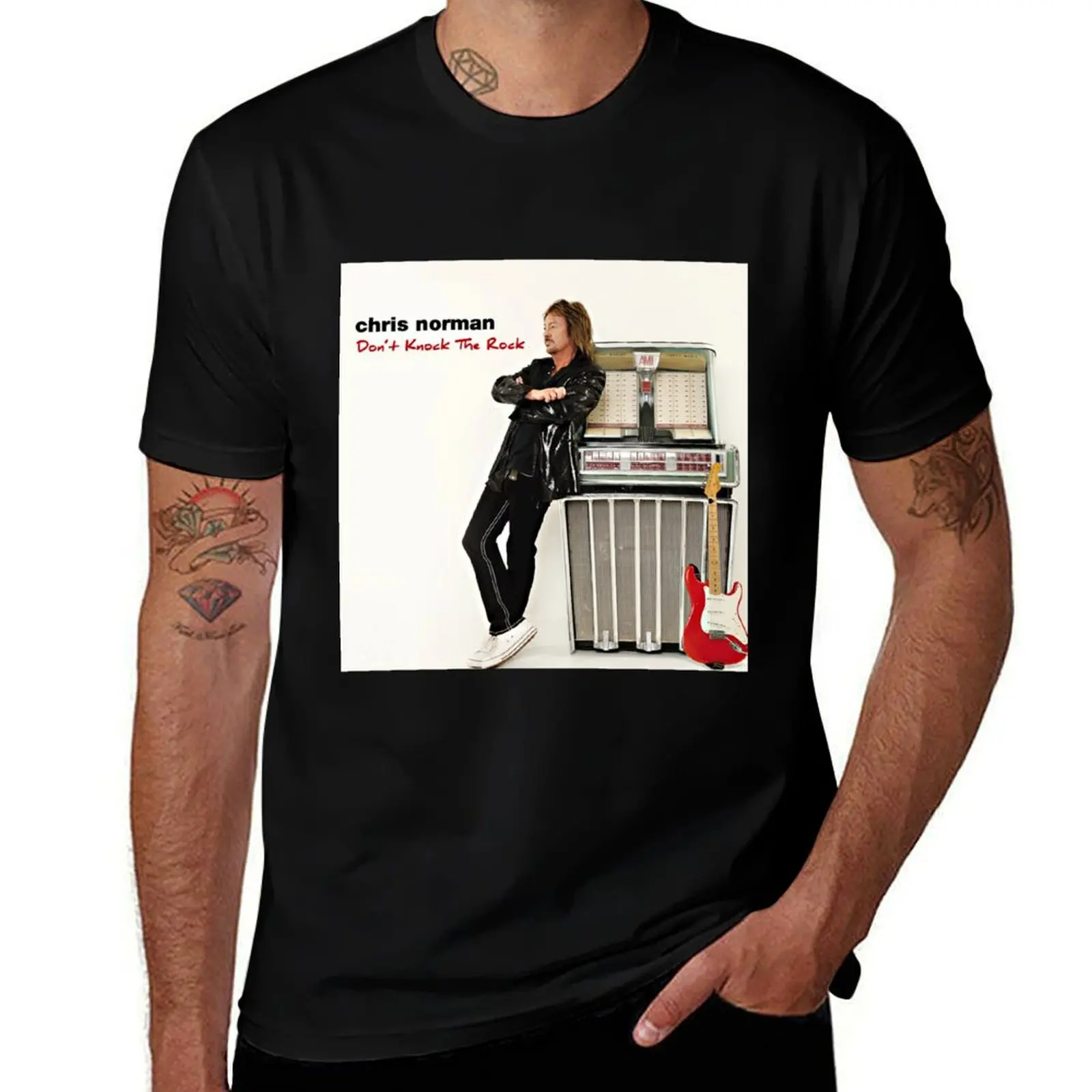 

Chris Norman dont knock the rock T-Shirt man t shirt heavy cotton man t shirt summer man t shirt designer T-Shirt