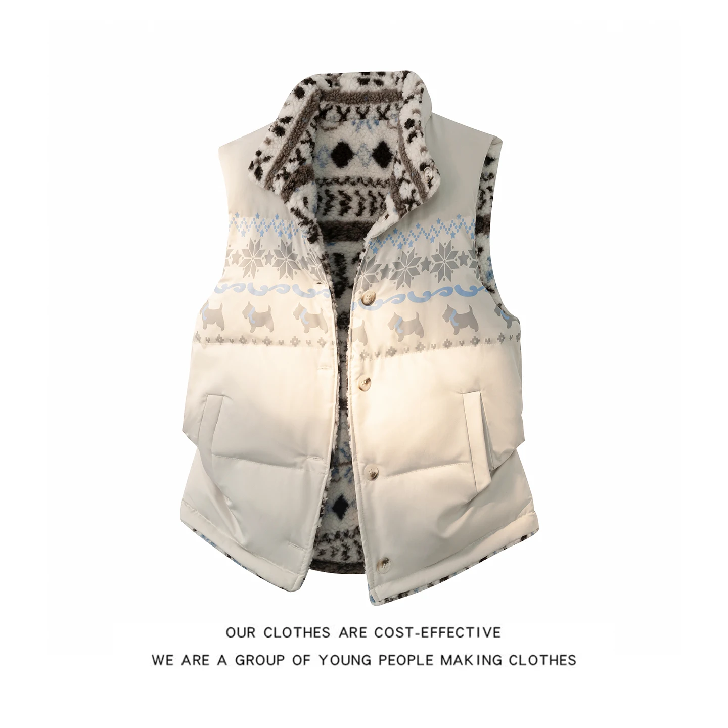 

Двусторонняя утепленная куртка из овечьей шерсти и хлопка для мужчин, теплая, на флисовой подкладке, повседневная, молодежная, свободного кроя, хлопковый жилет