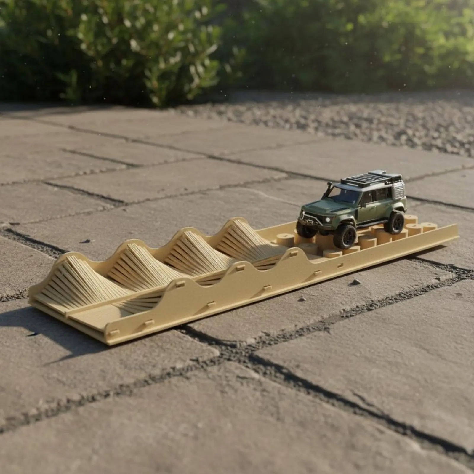 

RC Car Obstacle Course Easy Assembly 1/24 Scale Crawler Course RC Car Seesaw for Indoor