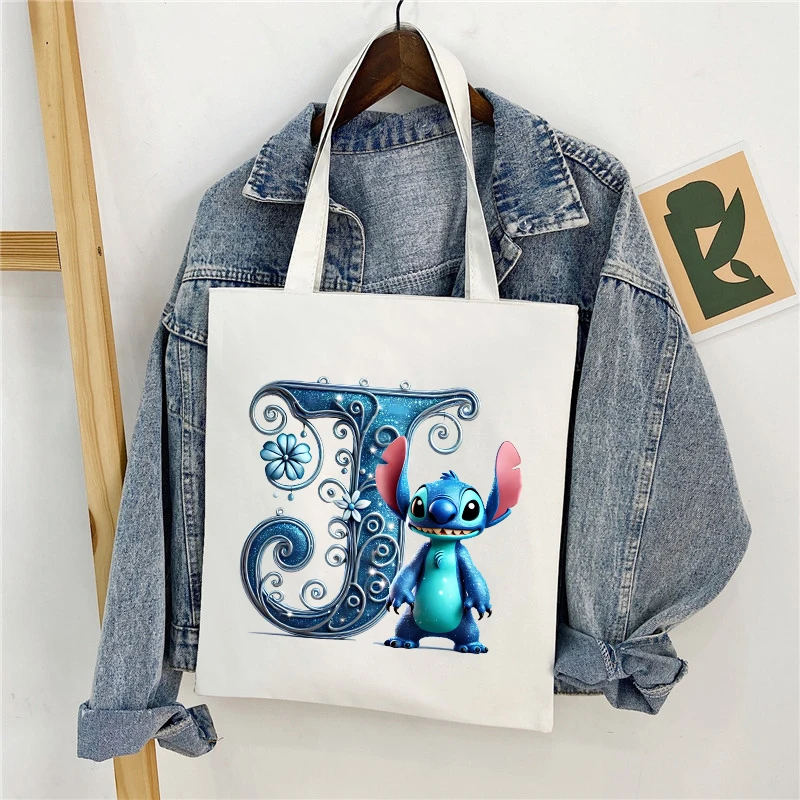 

Lilo & Stitch Cloth Bags Disney Kawaii Anime Figures Canvas Bag Fashion Versatile Shoulder Bags Daily Large Capacity Handbag