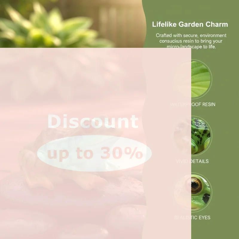 [1pc Lovely Miniature Frog Figurine Resin Ornaments Fish Tank Decoration Fairy Garden Statue Landscape Decor]