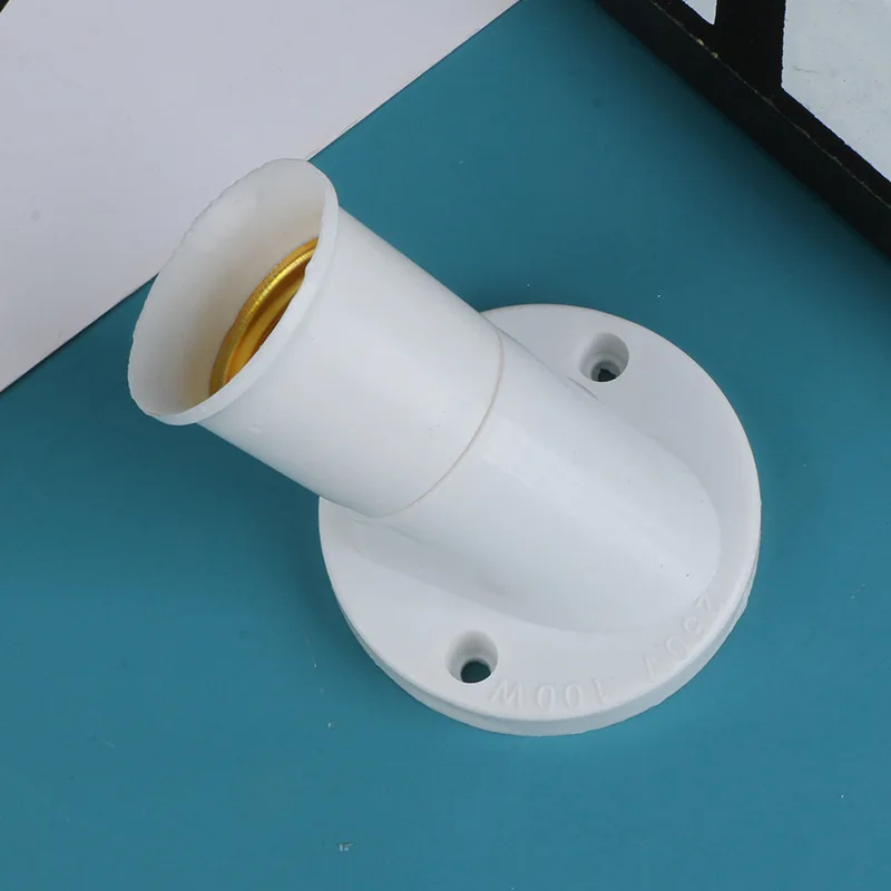 5/10/20pcs E27 45 Degree Angle Oblique Screw Socket Light Bulb Base Wall Lamp Holders