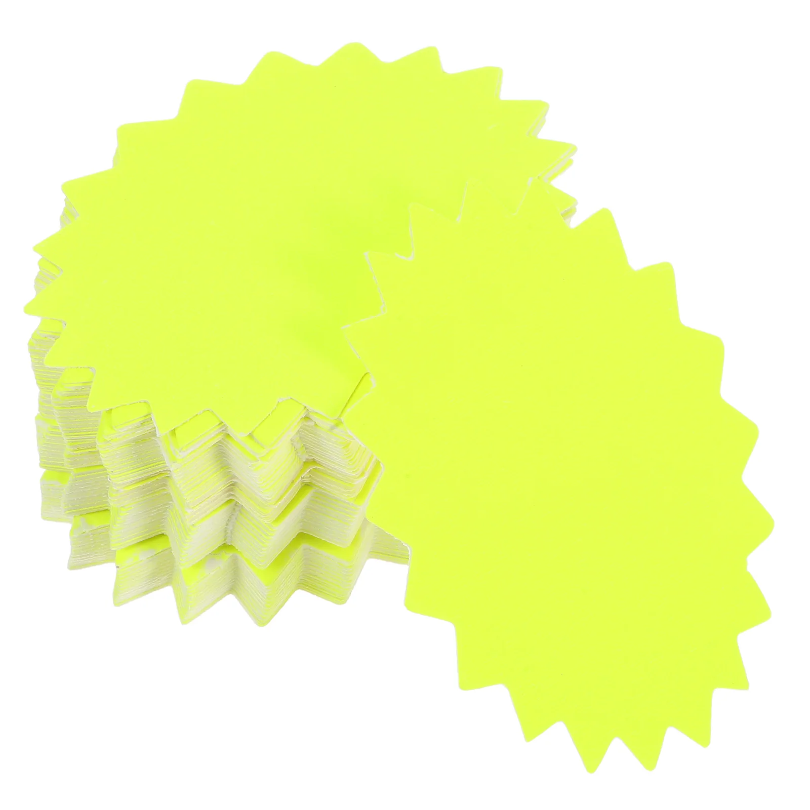 100pcs Price Tags Yellow Paper Large Capacity Supermarket Labels Promotional Signs Visible Clothing Stores