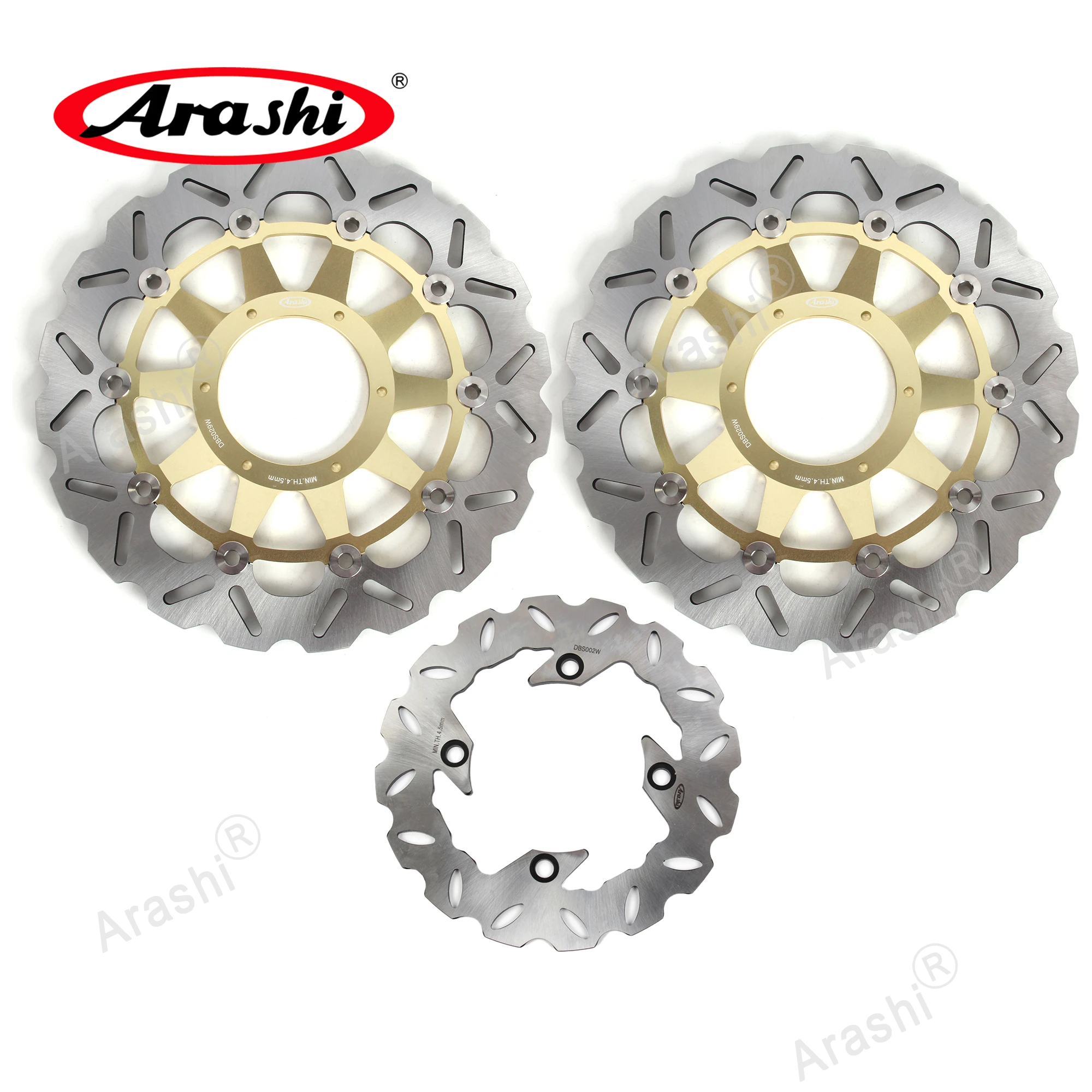 Arashi 1 Set For HONDA VTR SP1 RC51 1000 2000 2001 2002 2003 2004 CNC Floating Front Brake disk & Rear Brake Disc Rotor