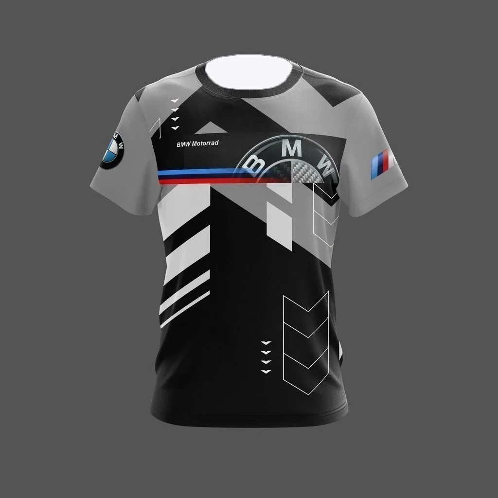 

Мотоциклетная мужская футболка с короткими рукавами BMW Racing, быстросохнущая и впитывающая пот футболка с короткими рукавами для мужчин и женщин