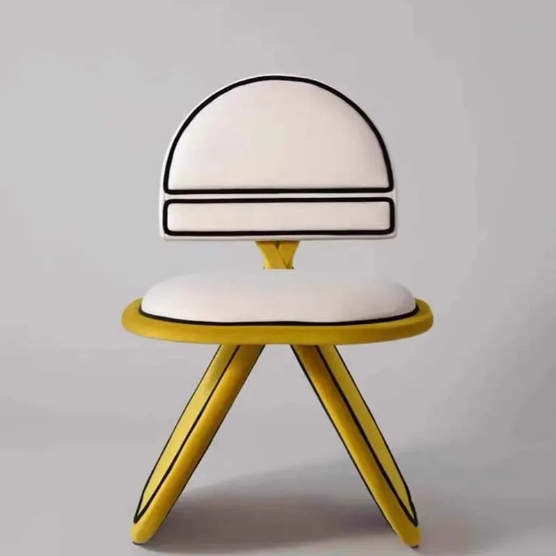 

Modern Simple Dining Chair Designer Creamy Luxury Modern Party Dining Chair Accent Office Vanity Sillas Para Comedor Furniture