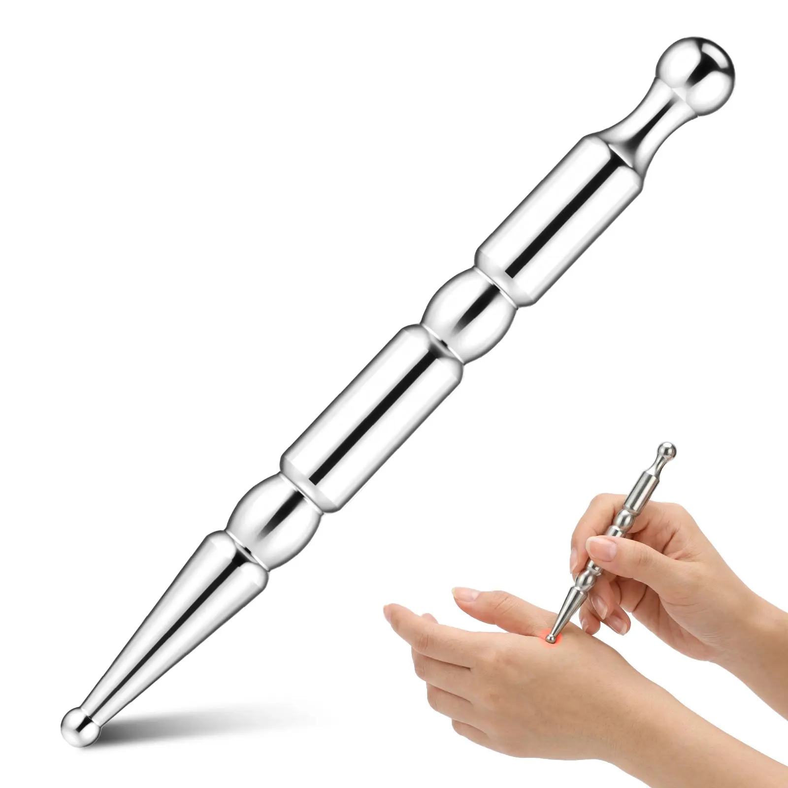 Premium Edelstahl Akupunktur-Massagestab für Gesicht und Körper Triggerpunkt-Drucktherapie für Heim- und Salonanwendung Gesichtsmassagegerät