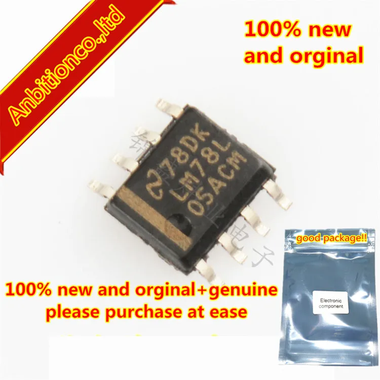 10pcs 100% new original LM78L05ACMX LM78L05ACM SOP8 LM78LXX Series 3-Terminal Positive Regulators in stock