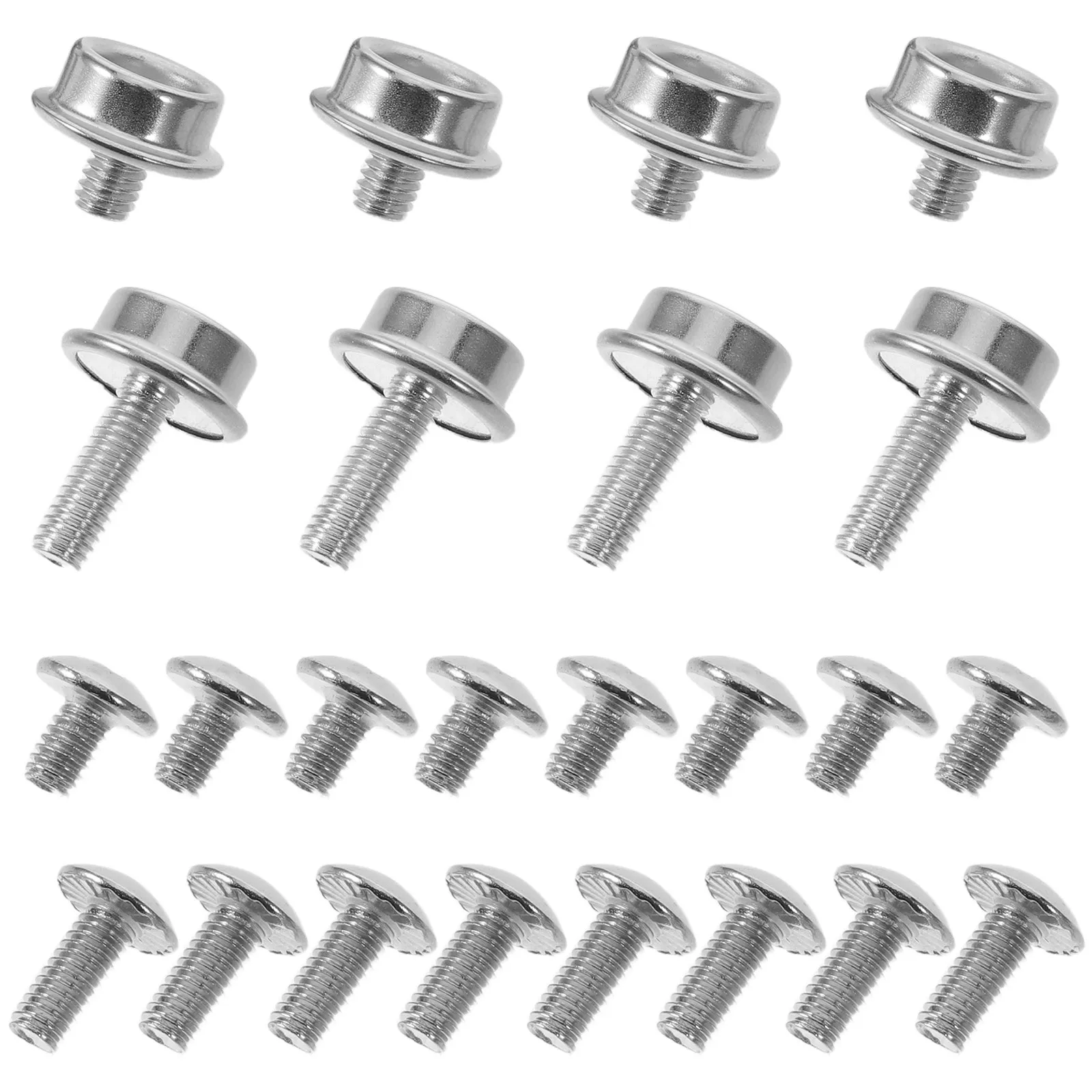 24 piezas de tornillos de acero inoxidable para máscara facial de fútbol, kit de repuesto de herrajes para hockey sobre hielo.