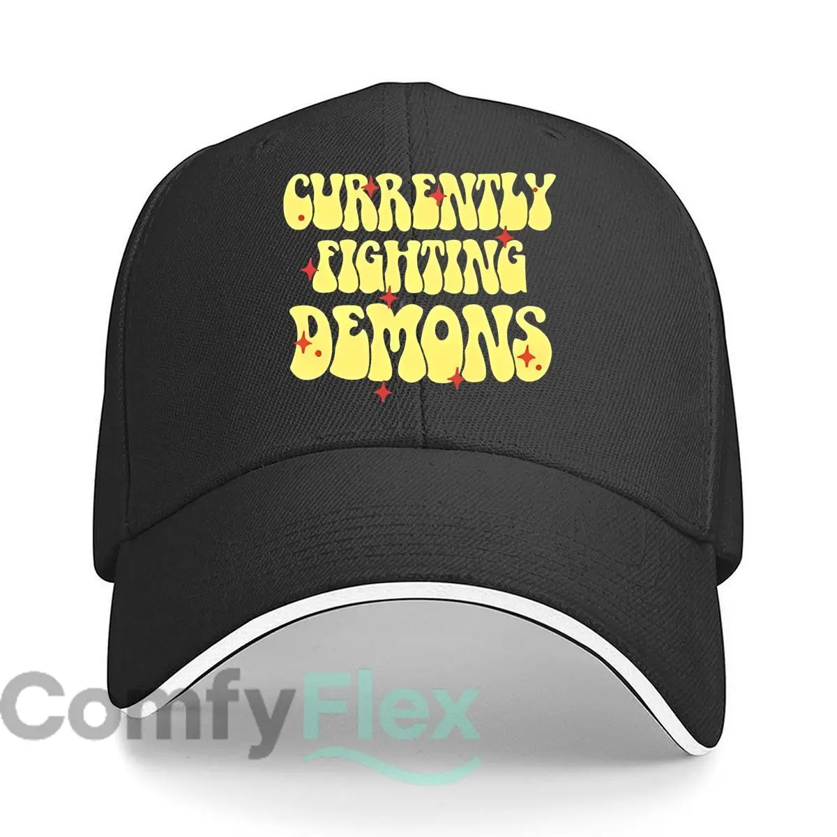 القتال الشياطين الصحة العقلية نص الهيب هوب قبعة الموضة الرياضة في الهواء الطلق ساندويتش قبعة بيسبول #1