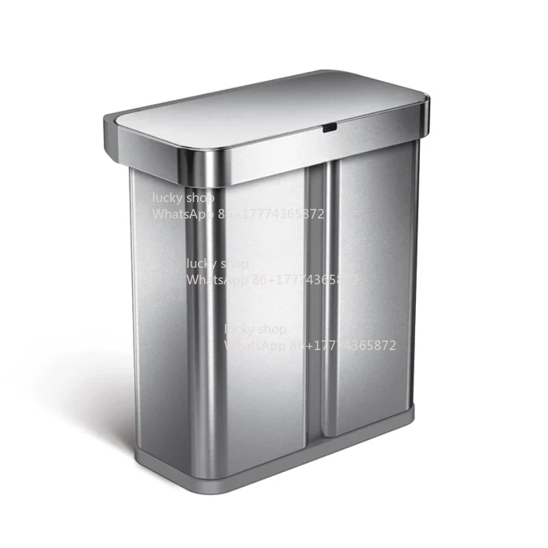 45-Liter  Semi-circular  Rectangular  Trash  Can