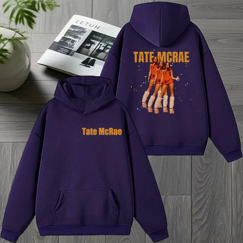 المغني تيت ماكراي ملكة جمال ممكن ألبوم مزدوج الوجهين مطبوعة هوديي للجنسين الصوف عادية البلوز الرجال النساء بلوفر شتوي