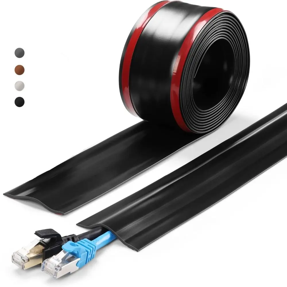 High Quality Soft Cord Cover Durable PVC Wire Cover Self-Adhesive Cable Management PVC Cord Cover Home