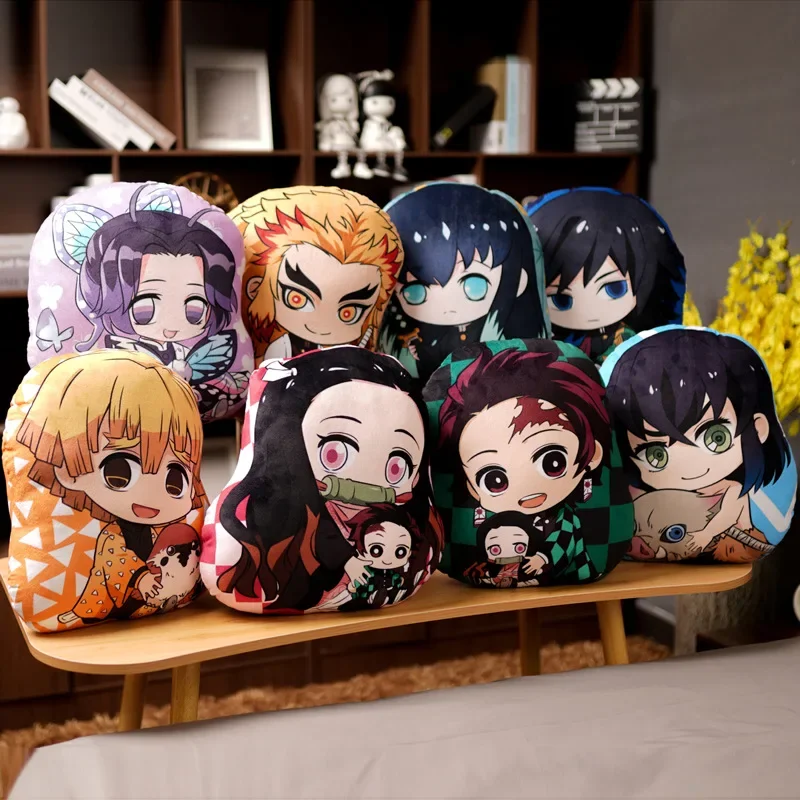 Demon Slayer Blade Japanese Anime Manga Plushies Pillow Cushion Kimetsu No Yaiba Tanjirou Nezuko Cartoon Doll Stuffed Plush Toys