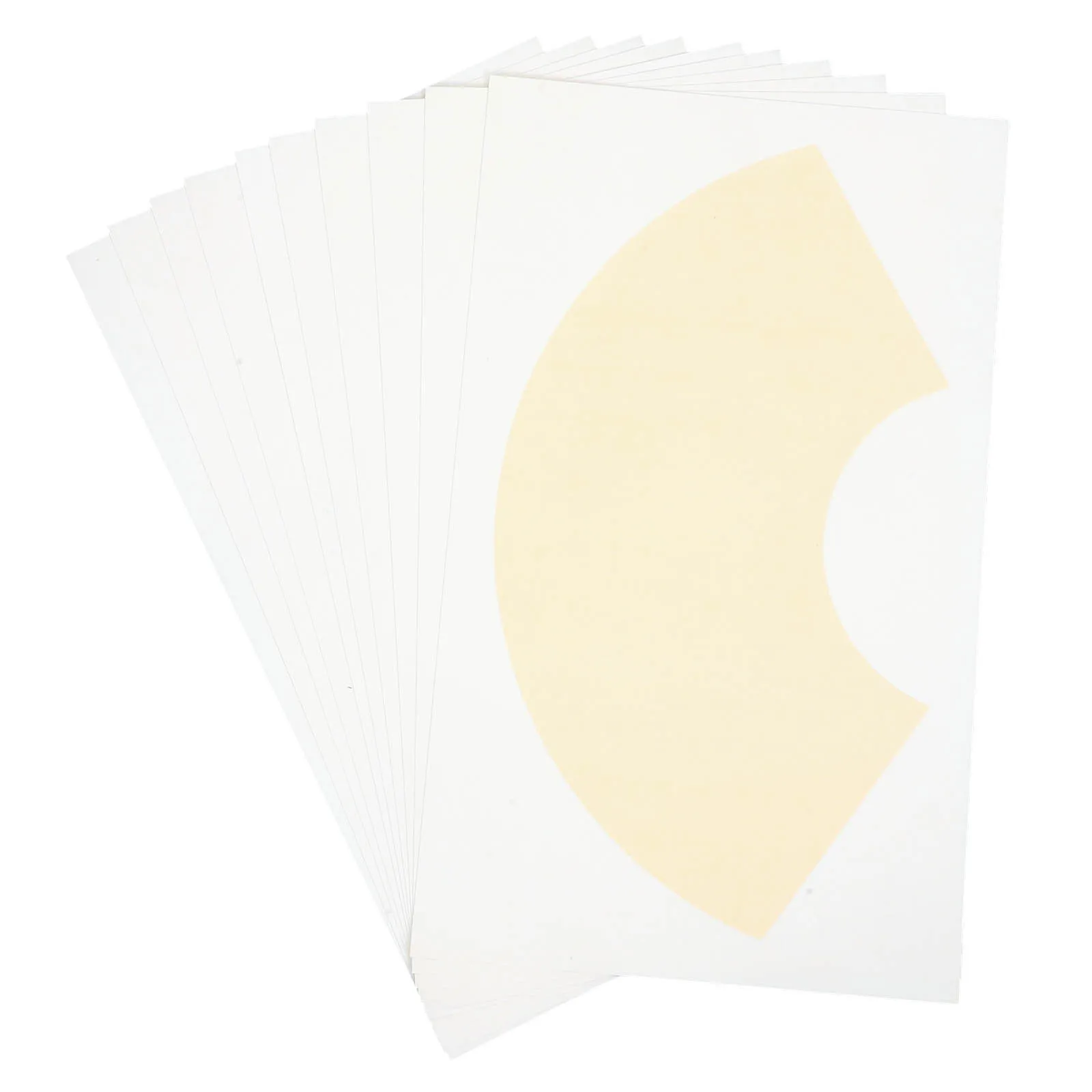 

10pcs Fan-Shaped Rice For Chinese Calligraphy Practice Sketch Paper Bulk Natural Texture Lightweight Foldable Art Paper Sheets