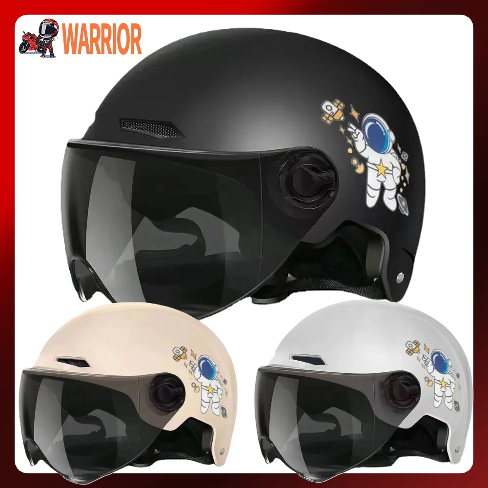 Hot Sales Motorcycle Helmet Men And Woman Electric Motor Car Scooter Bike Open Face Half Helmets Anti-UV Safety Hat with Goggles