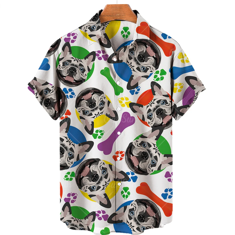 

2024 New Animal 3d Print Hawaiian Shirt Retro Wolf Pattern Men's Women's Short Sleeve Loose Top 5XL Shirts For Men