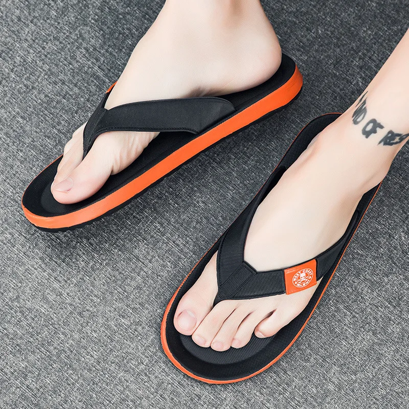 

Men's Casual Flip Flops Fashion Beach Shoes Men Summer Non-Slip Flat Slides Mens Slippers Indoor House Shoes Man Male Slipper