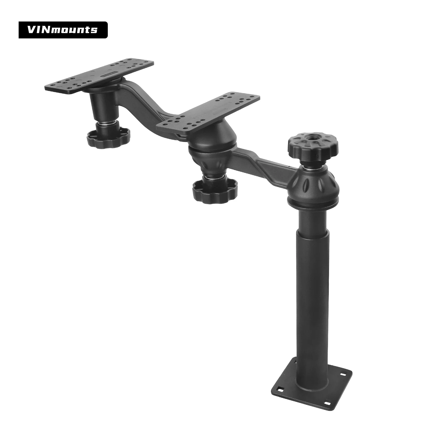 

Алюминиевая регулируемая по высоте подставка VINmounts для эхолотов, подходит для дисплеев с глубиномерами от 5 до 12 дюймов.