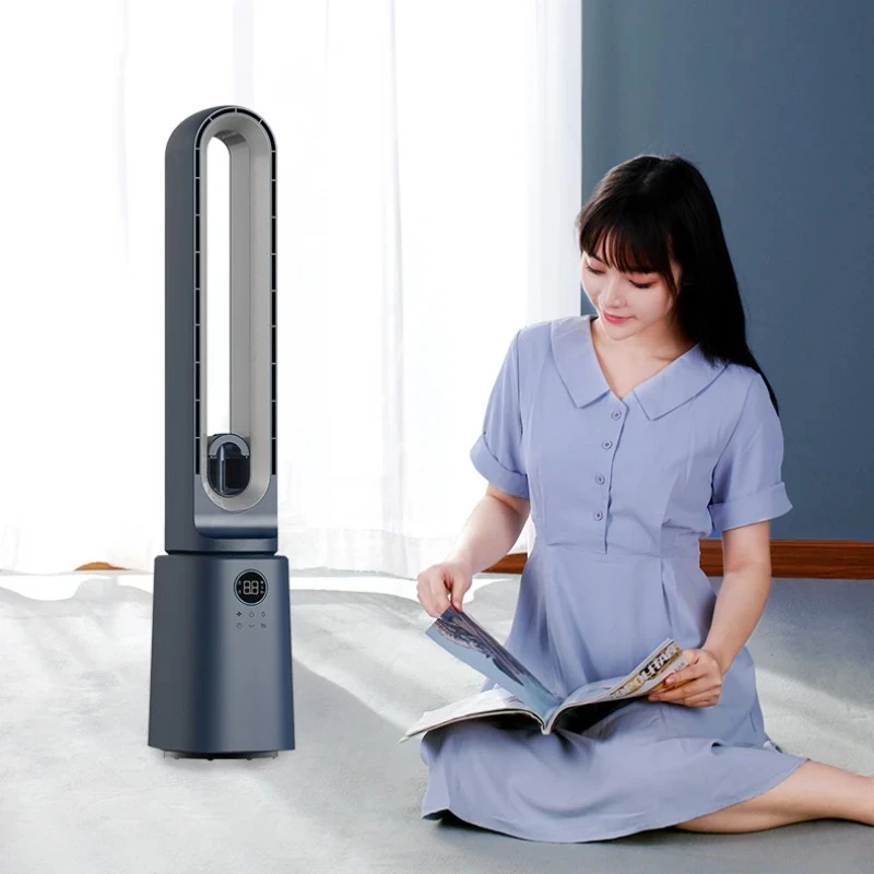 Vertical Air Purification Humidification 220V Bladeless Floor Electric Fan Electronic DC Cooling Appliances Conversion Tower Fan