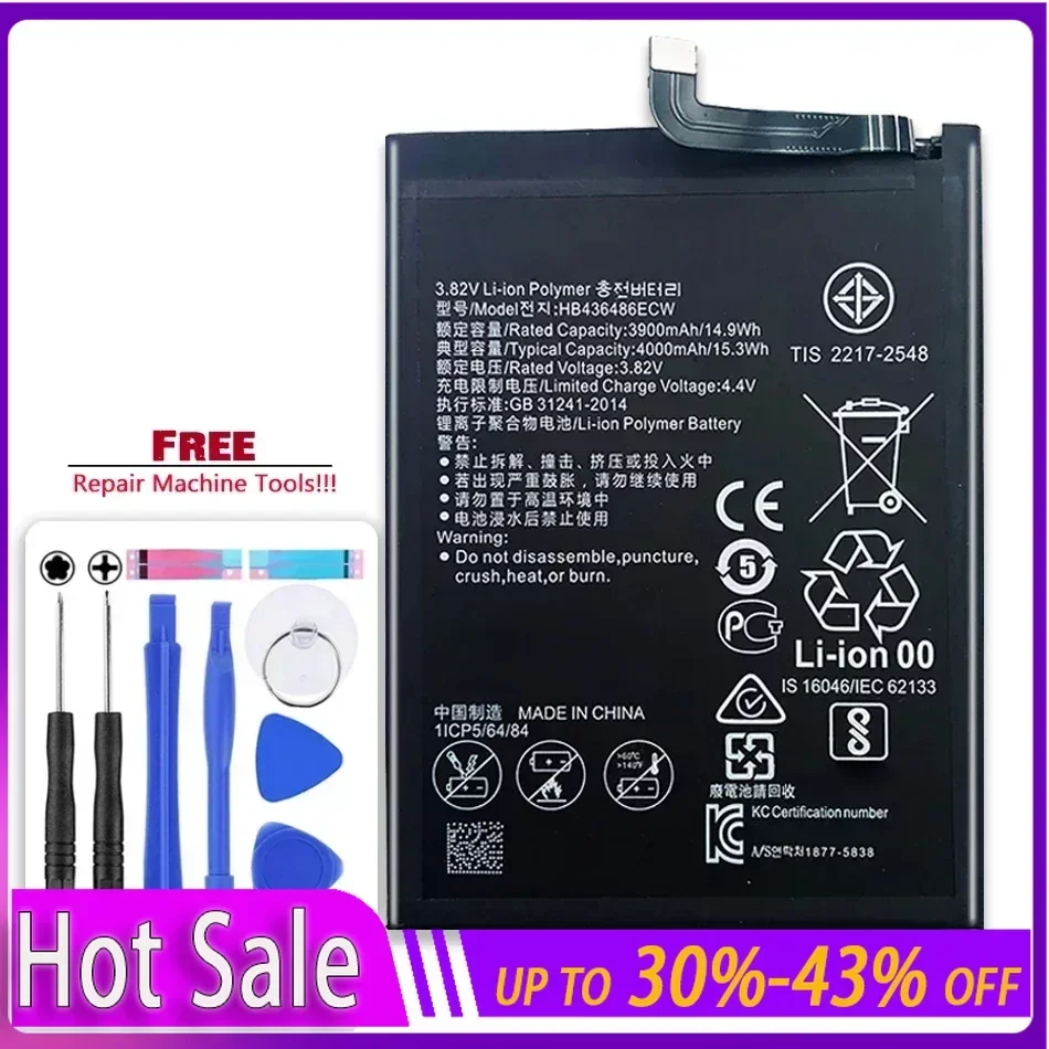 HB436486ECW Battery For Huawei Mate 20 10 10Pro/P20 Pro ALP-L09  L29 BLA-L09 / for Honor View 20 V20 PCT-L29  PCT L29