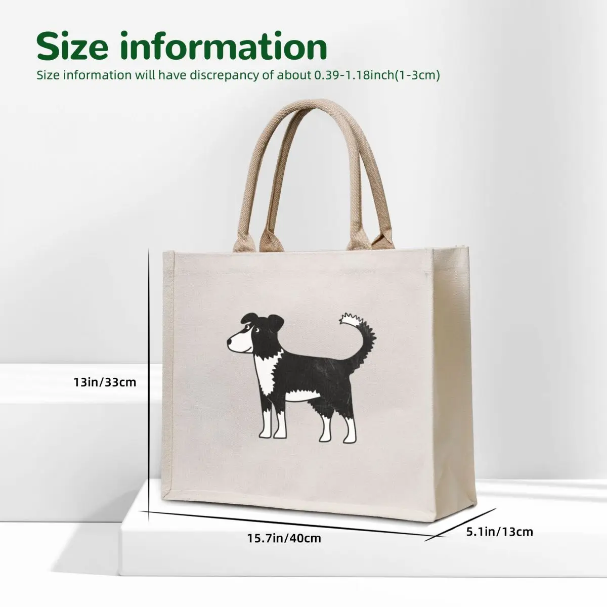 Border Collie Sheepdog Tote Bag Big bag women Canvas tote bags men