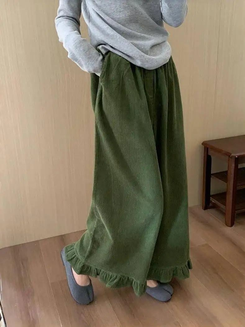 الربيع الصيف Thiened سروال قصير واسع الساق عادية عالية الخصر مطاطا مستقيم قطع Ci المشي بسيط Sle الخريف الشتاء V...