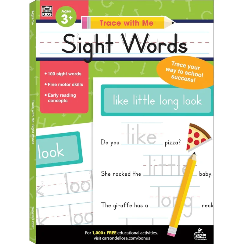 

Trace With Me Sight Words Handwriting Workbook For Kids Ages 3 Carson Dellosa Carson Dellosa Education 9781483845906 Book