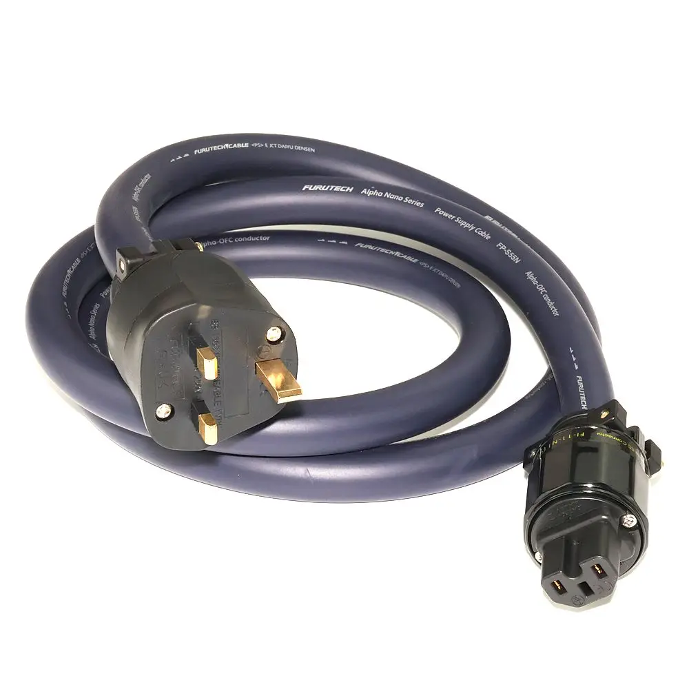 Furutech FP-S55N Nano Gold and Silver 5.6 Square High Power Power Line HiFi MK British Standard Power Upgrade Line