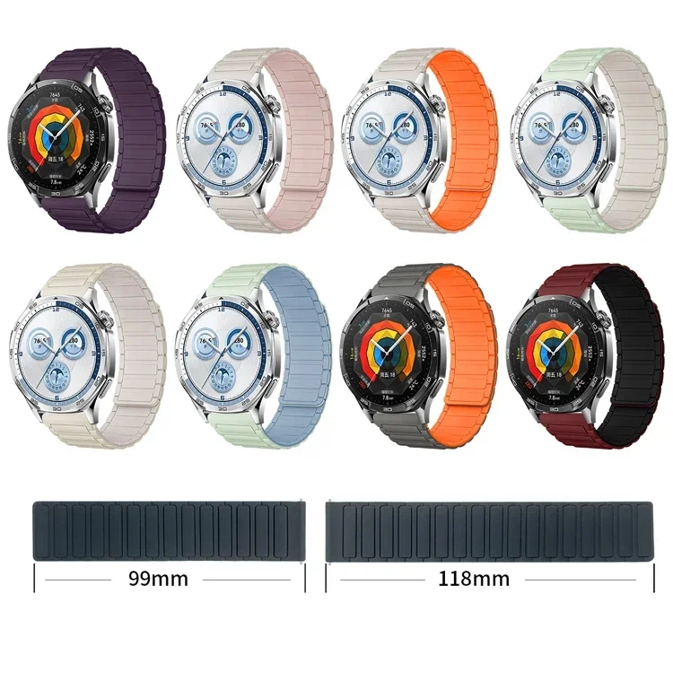 22 مللي متر الفرقة المغناطيسية لهواوي ساعة 4/3 برو GT4/3Pro 46 مللي متر في نهاية المطاف لينة سيليكون حلقة حزام ل Amazfit التوازن GTR 4/3/2 47 مللي متر #6
