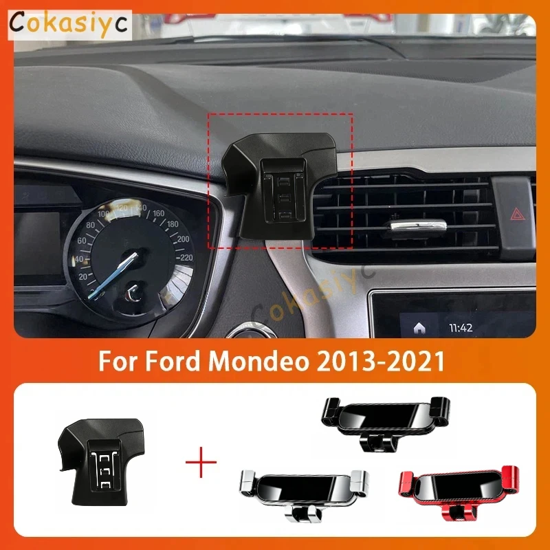 Car Mobile Phone Holder For Ford Mondeo 2013-2021 360 Degree Rotating GPS Special Mount Support Navigation Bracket Accessories