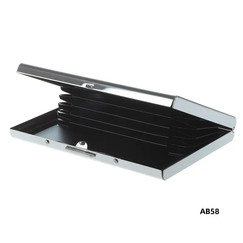 2X Waterproof Stainless Steel Business ID Credit Card Wallet Holder Case Box Pursecolor:White