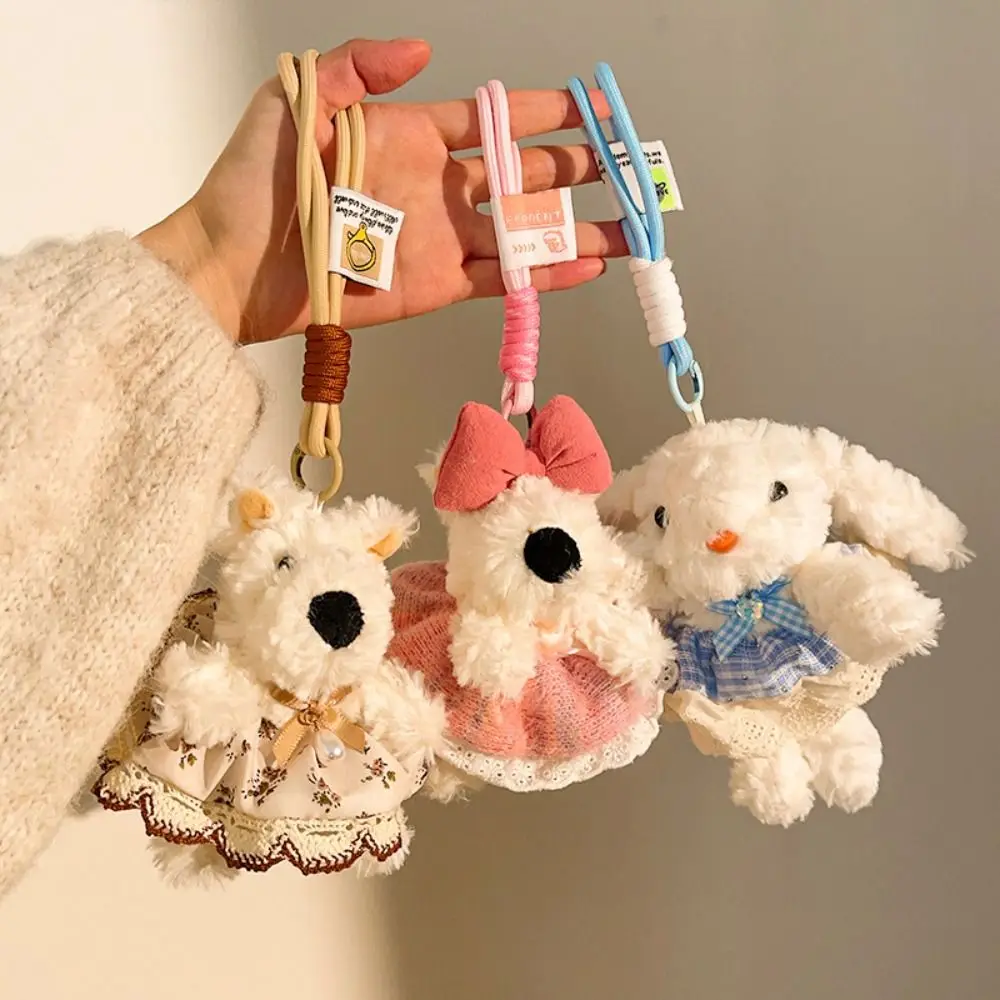 

PP Cotton Hanging Ear Rabbit Doll Keychain Soft Fluffy Bunny Plush Toy Keychain Cartoon Collection Plush Doll Bag Pendant