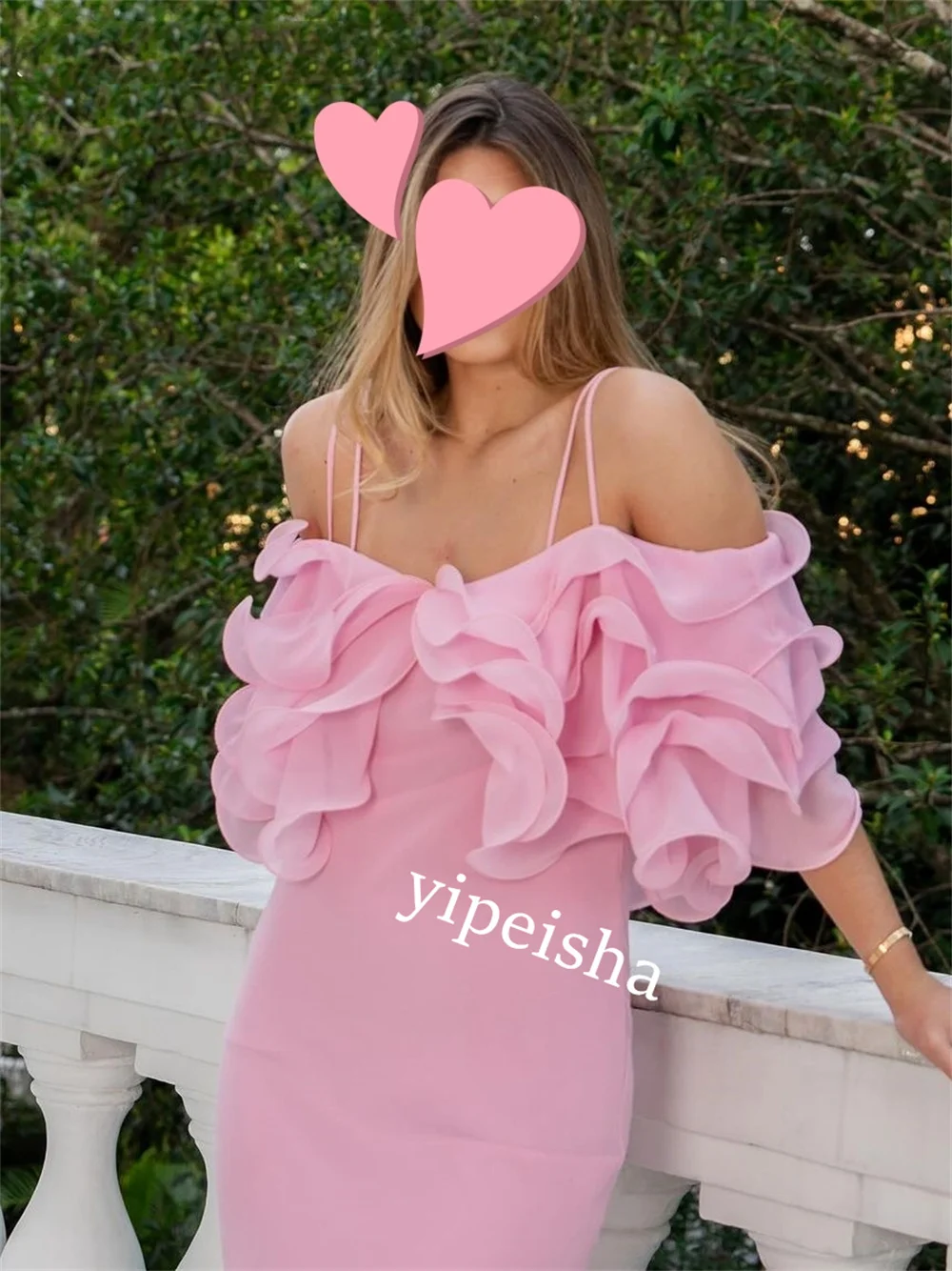 Personalizado chiffon plissado baile bainha cinta de espaguete sob medida ocasião vestido vestidos longos arábia saudita