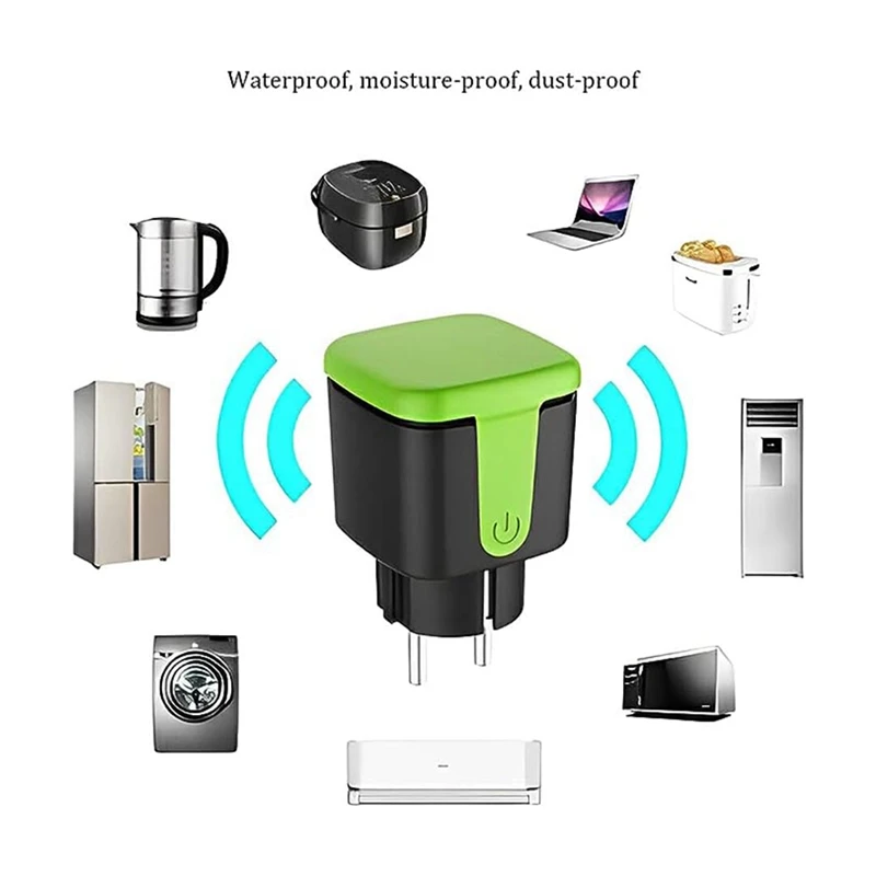 Wasserdichte Wifi Smart Socket Handy Sprach steuerung Smart Plug Wireless Switch Buchse (EU-Stecker)