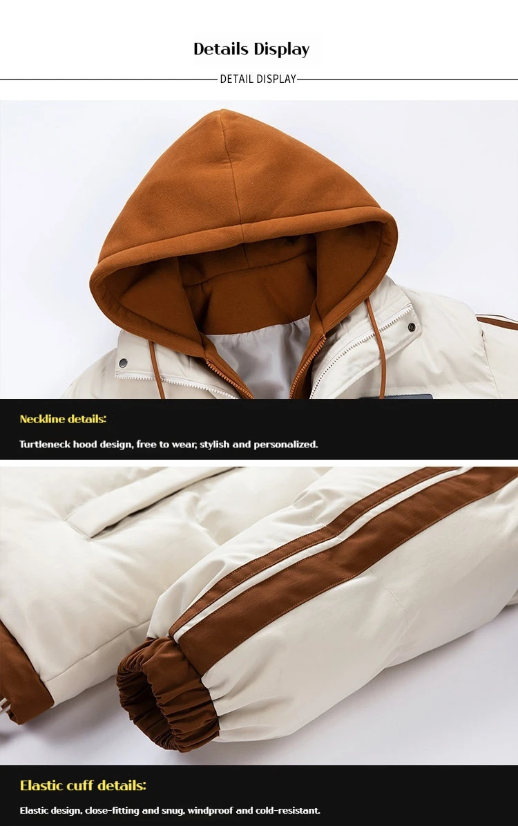 الشتاء سترات الحرارية الرجال النساء وهمية قطعتين معطف القطن سميكة الدافئة ملابس خارجية يندبروف الكورية شعبية الملابس الرجال