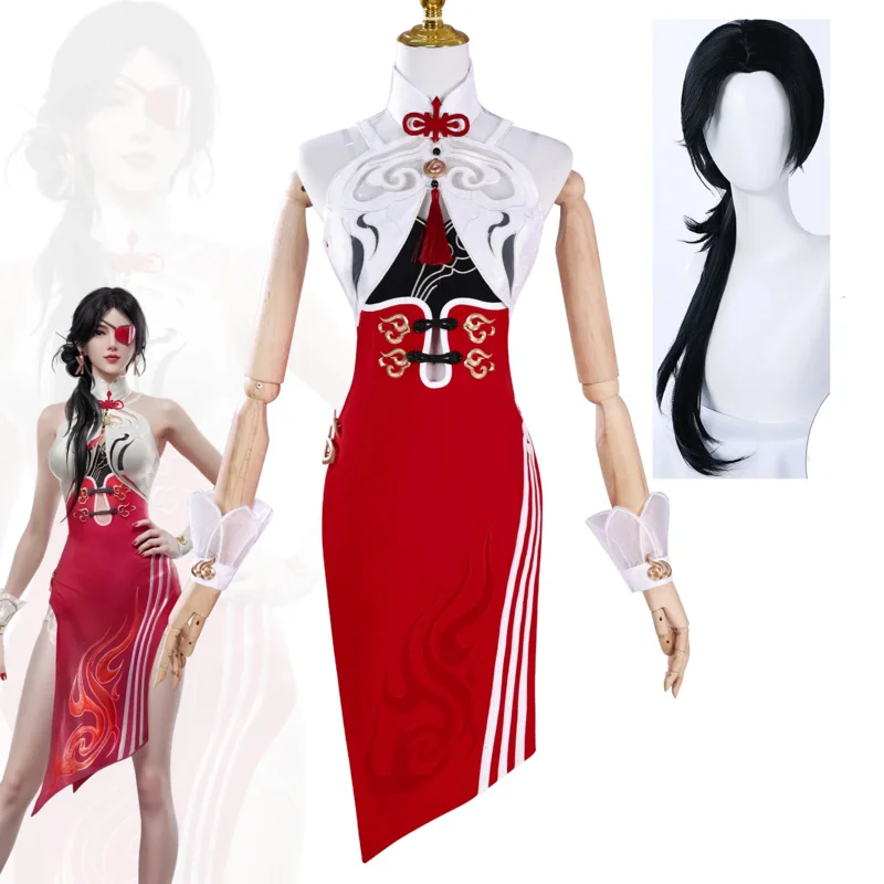 Cui Sanniang Костюм Naraka: Bladepoint Linkage Season Canghai Косплей Полный комплект одежды Cheongsam 6; d'3,h'7.b;
