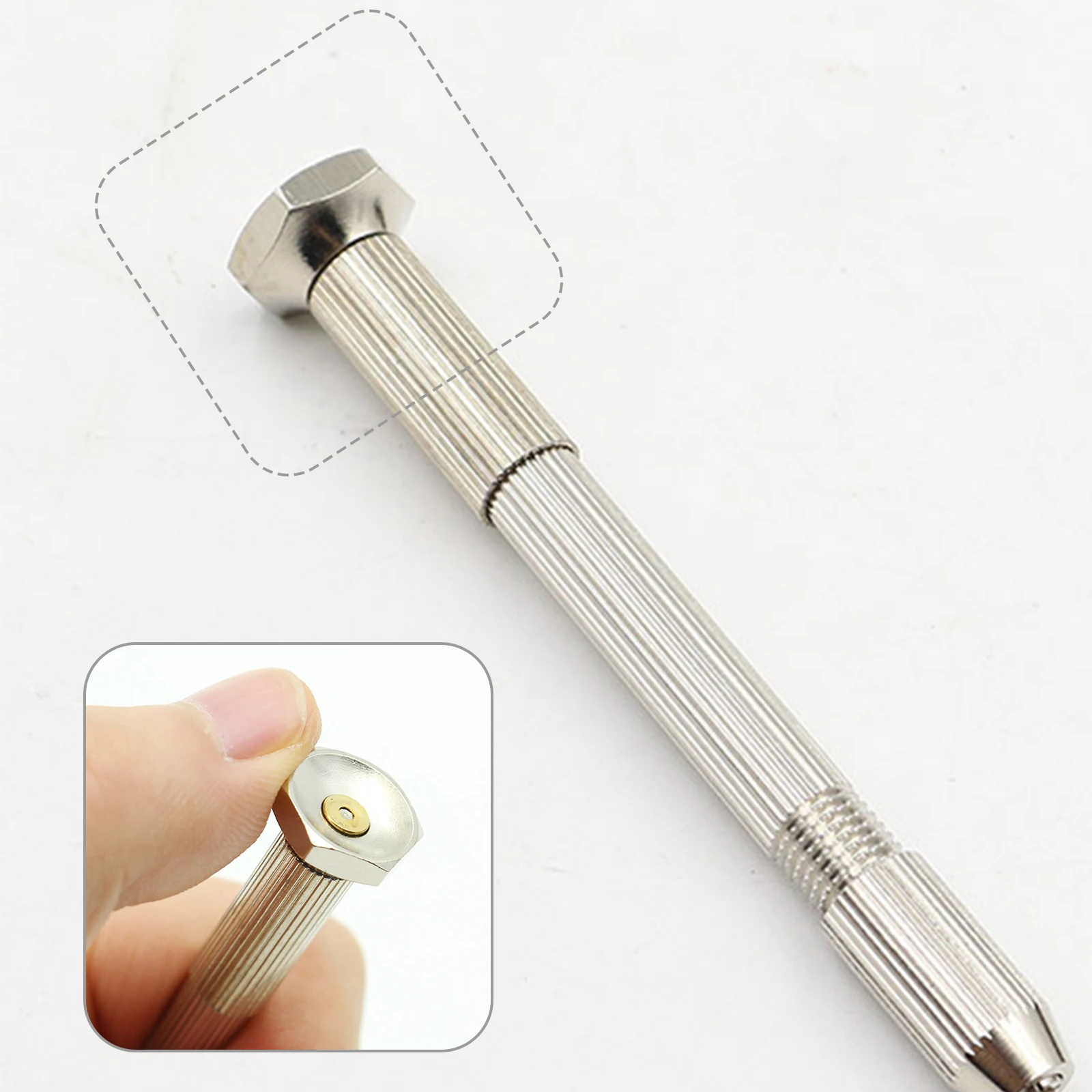 Mini Micro Aluminum Hand Drill With Keyless Chuck High Speed Steel Twist Drill Bit Woodworking Drilling Rotary Tool Hand Drill