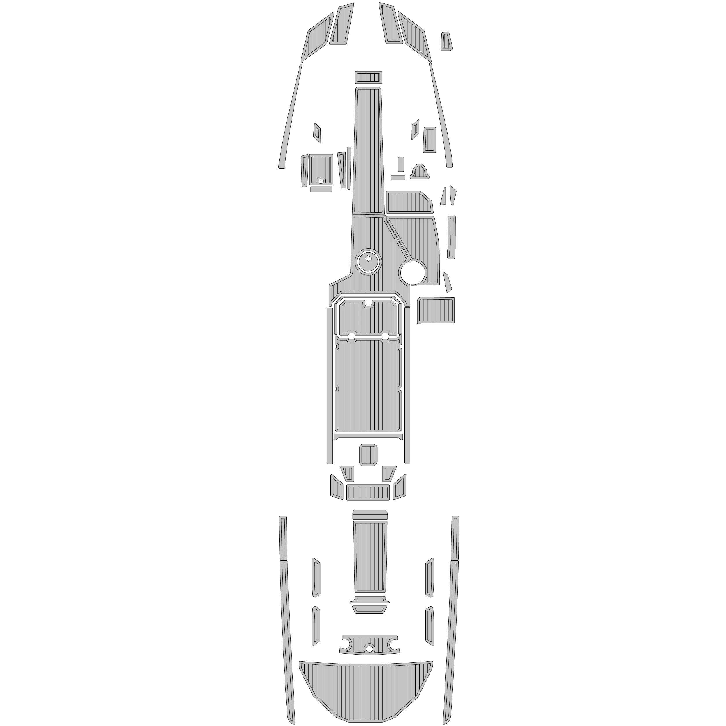 Marine EVA Fake Teak Deck Mat for Moomba Makai 2019 Waterproof Anti-Slip Ship Deck Cockpit Accessory