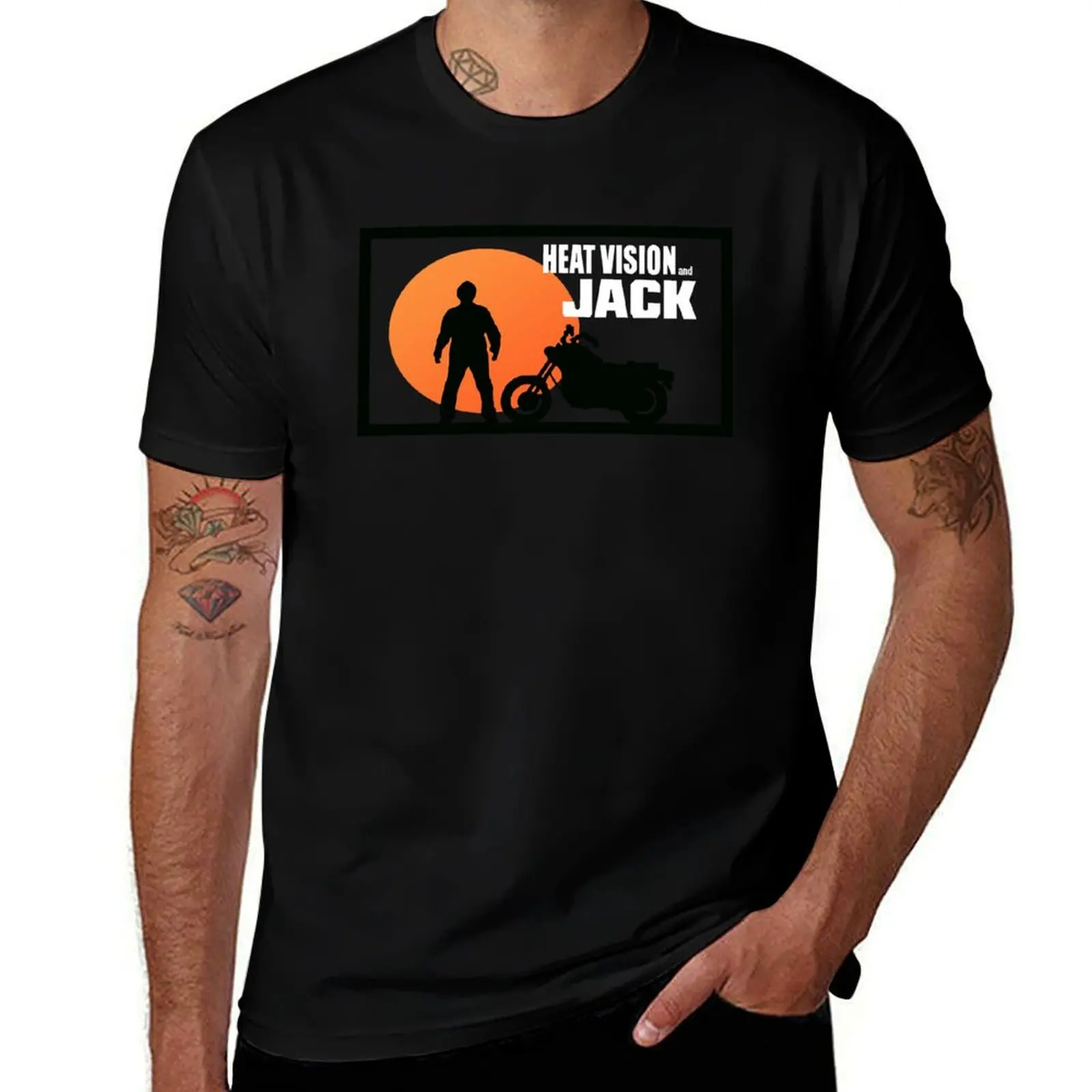 Heat Vision and Jack T-Shirt Basic Daily Outfit Short Sleeve Tee T-Shirt