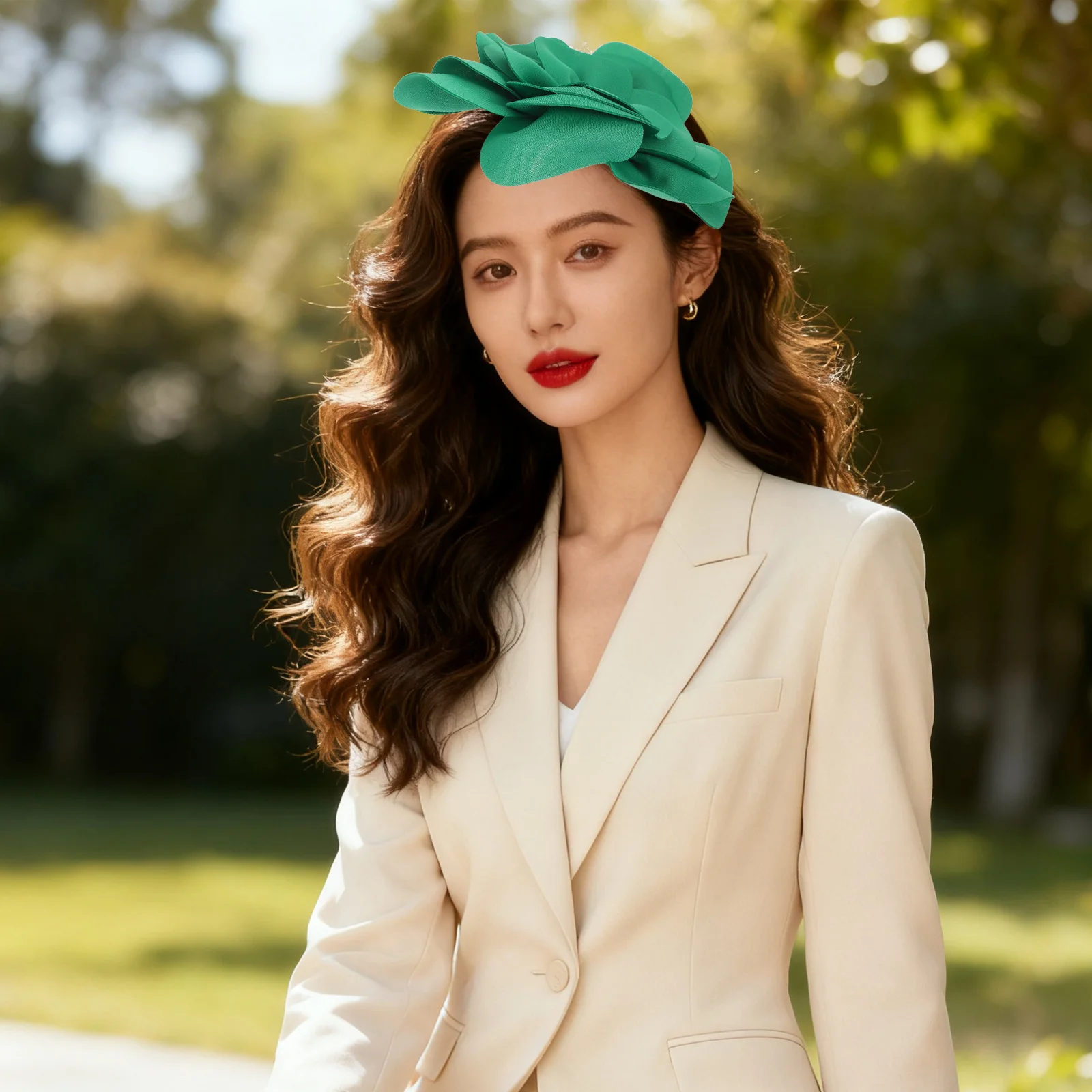 

Pearl Flower Headband Vintage 1920S Flapper Fascinator Bridal Wedding Headpiece Floral Party Tea Cocktail Hat Women Hair