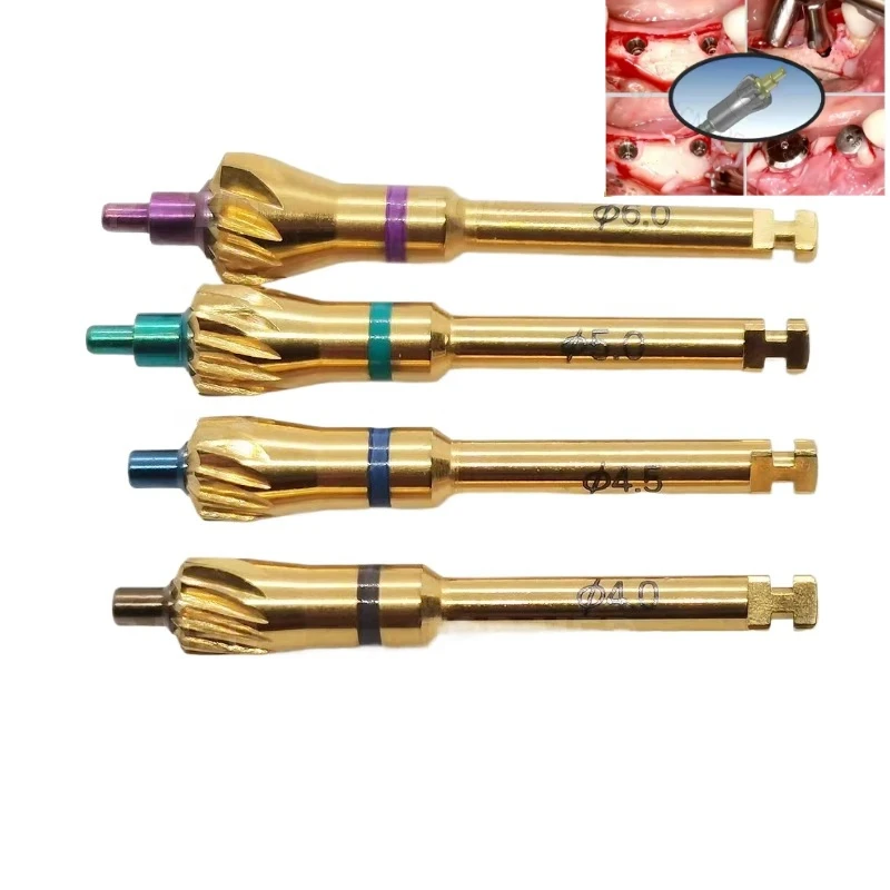 Dental Grinding Implanted Bone Profiler Grinding Bur with Pilot Drill Peri-Implant Debridement Drill Contouring Drills Trimmer