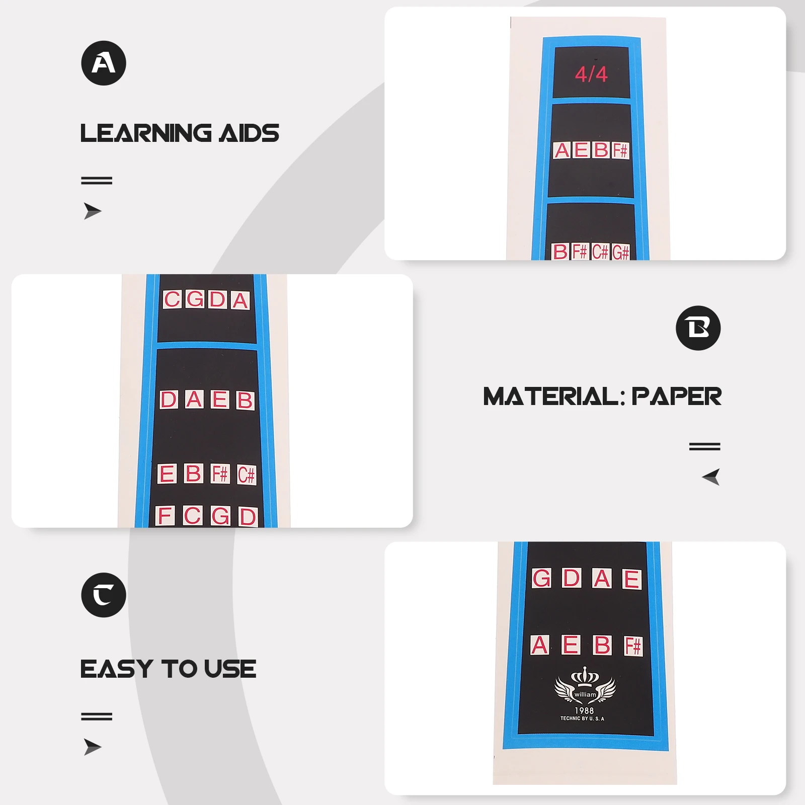 

Fingerboard Stickers Tape for Violin Guide Beginner Notes Fretboard Accessories Beginners