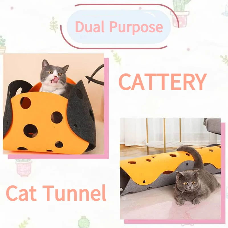 

Cat Tunnel Channel Cat Nest Fun Cat Toy Rolling Dragon Can Be Spliced Folding Can Be Dismantled and Washed Cat House