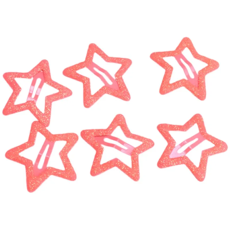 5/10 Stück Y2K BB Glitzer-Stern-Haarspangen Mädchen Bunte Kawaii Haarklammern Kinder Metall-Schnappclips Kopfschmuck Haarschmuck Accessoires – Detail 12