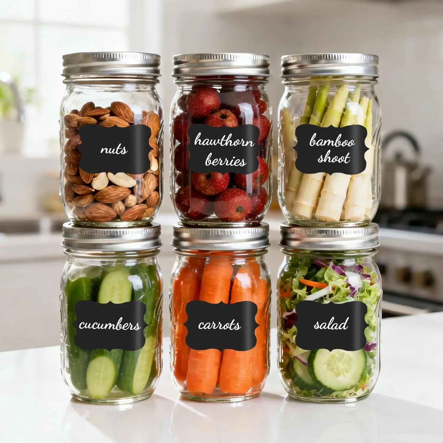 100/200 pegatinas reutilizables para pizarra, etiquetas para pizarra para fiestas, manualidades, bodas, almacenamiento, decoración de cocina