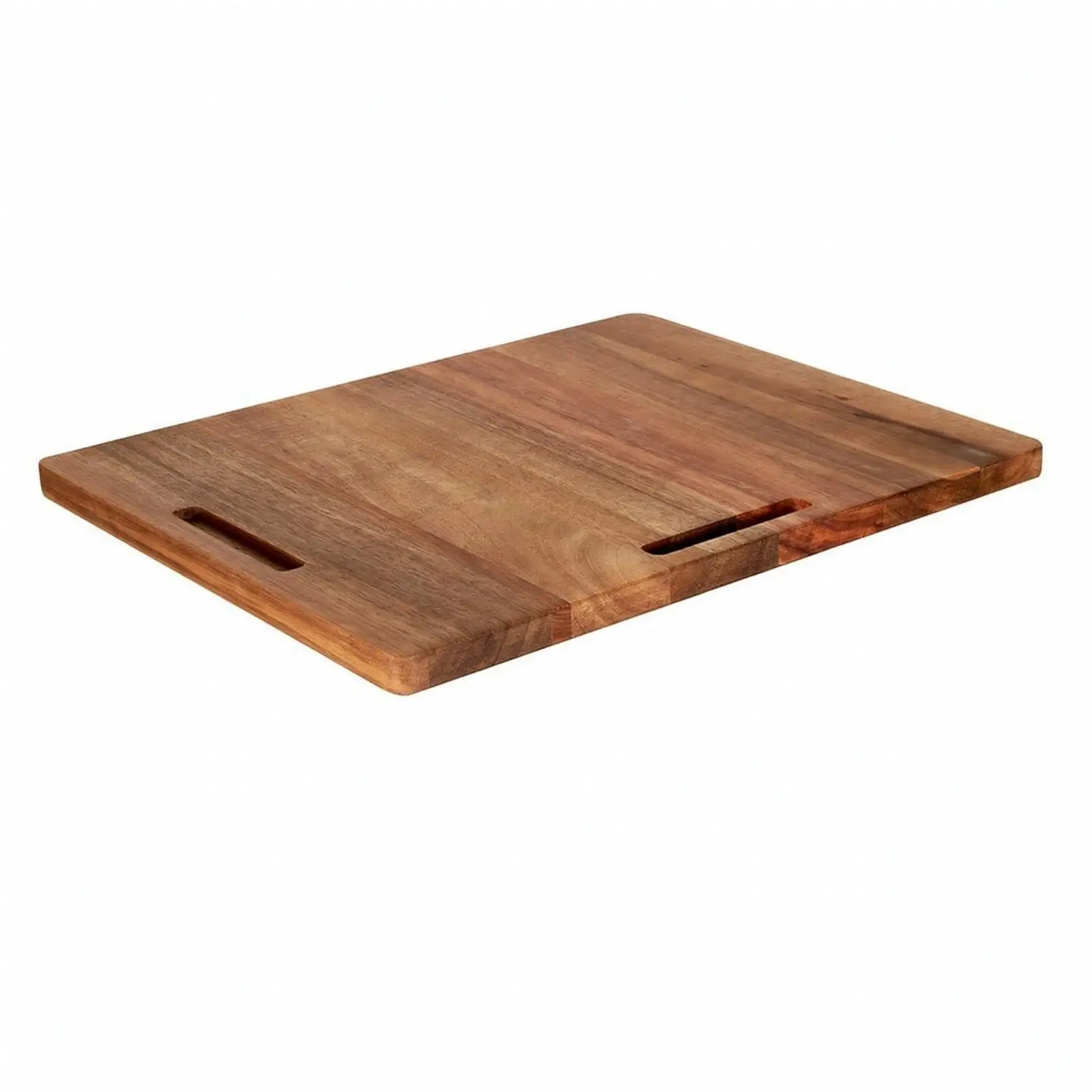 Solid Acacia Wood Rotating Sliding Tray for Small Kitchen Appliances with Smooth Glide Roller Base