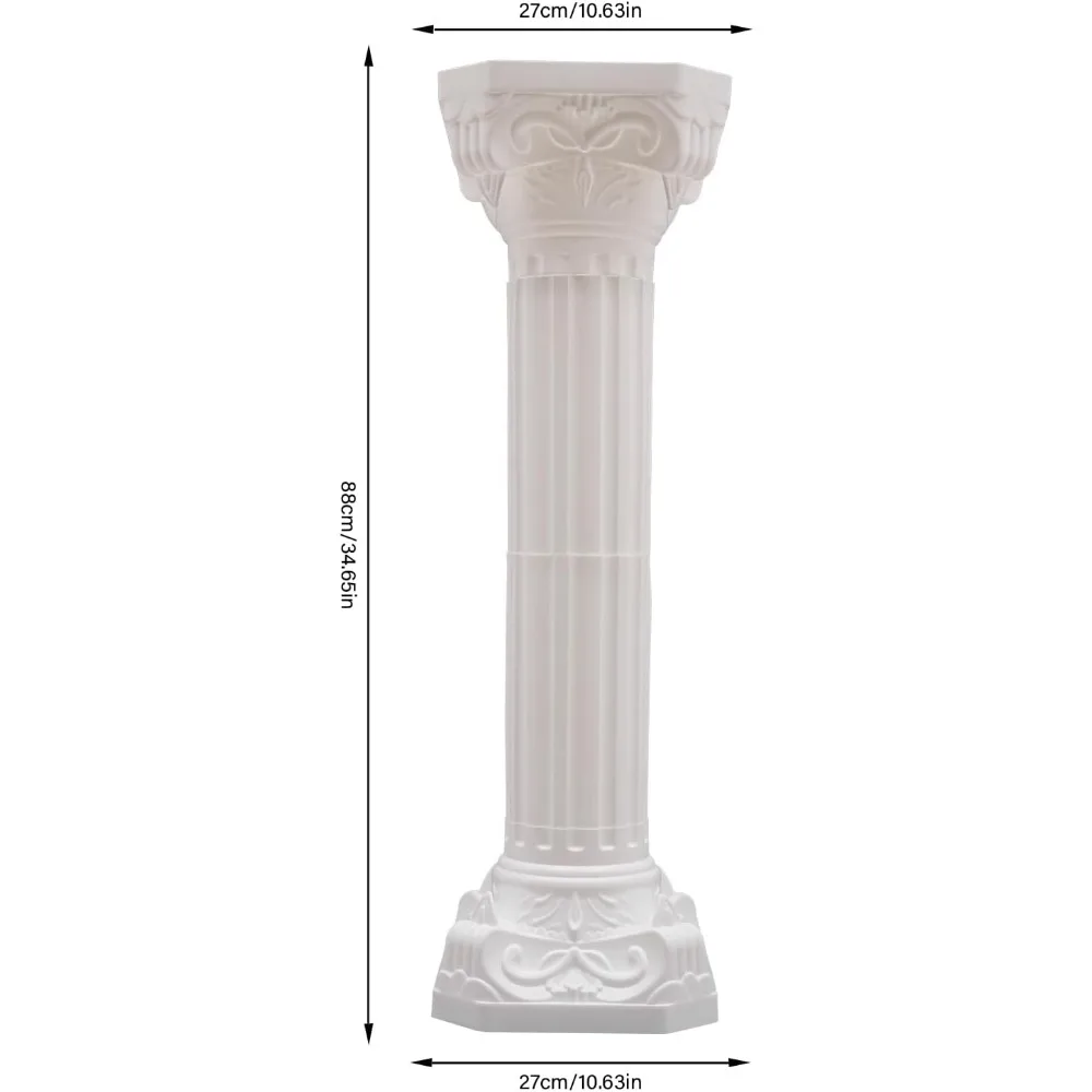 Colonnes romaines de mariage avec bases, 2 pièces, colonnes grecques, support de colonne de mariage en plastique, support de colonne décoratif pour événement et fête