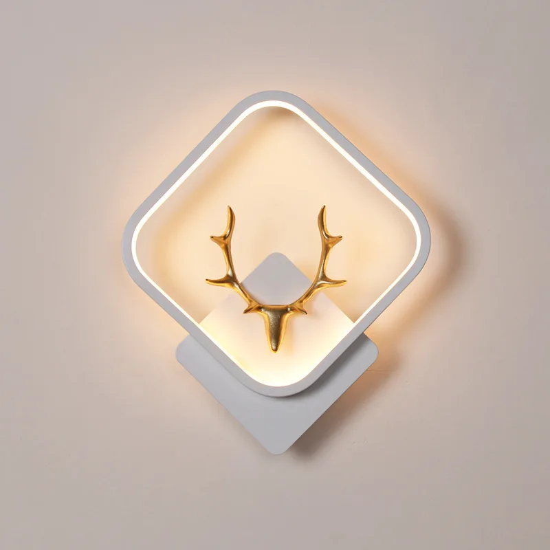 Modern Wall Lamps Creative Art Antlers for Bedroom Bedside Living Room Lighting Bracket Led lustre Home Wall lights Aisle