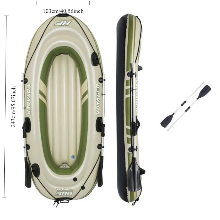 Swimming Pool 1-2 People Boat Rubber Boat Fishing Boat Wear-resistant Thickened Outdoor Rafting Fishing Inflatable Kayak PVC